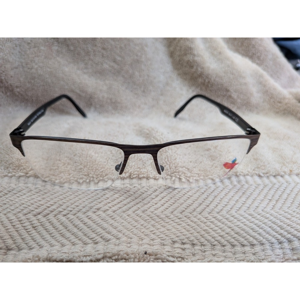 Maui Jim Eyeglasses Frames MJO2101-80M Matte Brown Wood Grain Square Mens Italy